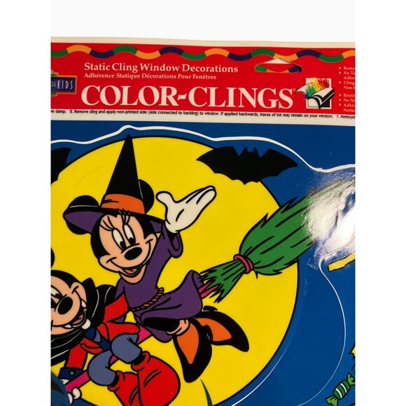 Halloween Mickey Mouse Color-Clings Removable & Reusable Window Decorations - Picture 3 of 12